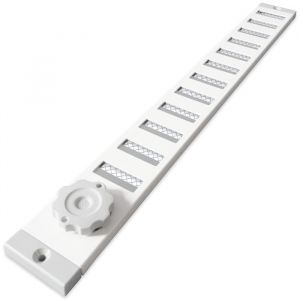 Aluminium afsluitbaar schuifrooster opbouw 500 x 40mm - WIT