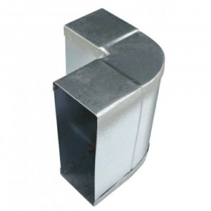 Rechthoekige (instort) korte bocht 90º verticaal - 140mm x 40mm
