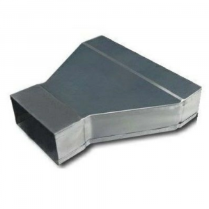 Verloopstuk van rechthoekig 200 x 40mm naar 100 x 40mm