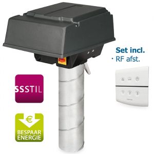 [TweedeKans] Pijpdakventilator MPV-10WR met RF-bediening - max 380 m3/h - aansluiting Ø 125mm