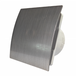 Whisper Pro-Design badkamerventilator - Ø100mm - aan/uit - gebogen kunststof - zilver