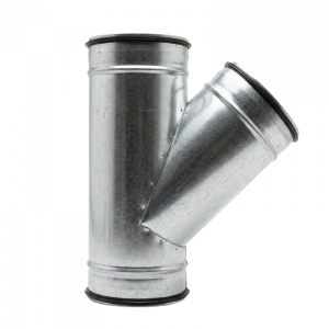 T-stuk 45º met afdichtingsrubber Ø 200mm - Ø 200mm - Ø 200mm