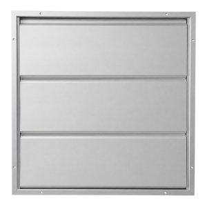Overdrukrooster opbouw - 655 x 655mm - grote lamellen (12HD-6666AA)