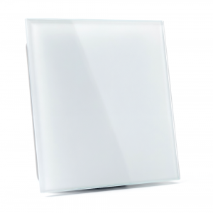 Whisper Pro-Design badkamerventilator - Ø100mm - aan/uit - vlak glas - mat wit