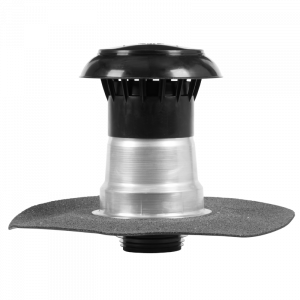 Platdak ontluchting dubbelwandig met kunststof kap  - Bitumen - Ø 90-100mm