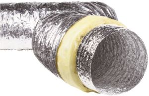Geïsoleerde flexibele ventilatieslang - Ø160mm - Aluminium - Lengte 1 METER