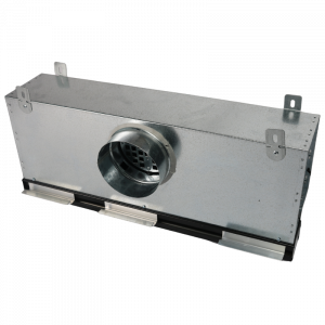 Instucbaar frameloos lijnrooster - 900mm - ongeïsoleerde plenumbox Ø125mm - AFVOER