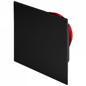 Whisper Designventiel vierkant 125mm kunststof - toevoer/afvoer - ZWART