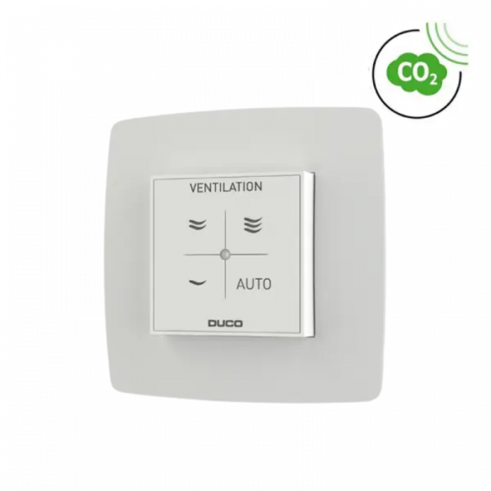 DucoBox Reno All-In-One set - Randaarde + RF bediening, 1x CO2 sensor & 1x CO2 sensor zonder bediening 230V/Wired DucoBox Reno All-In-One set - Randaarde + RF bediening, 1x CO2 sensor & 1x CO2 sensor zonder bediening 230V/Wired