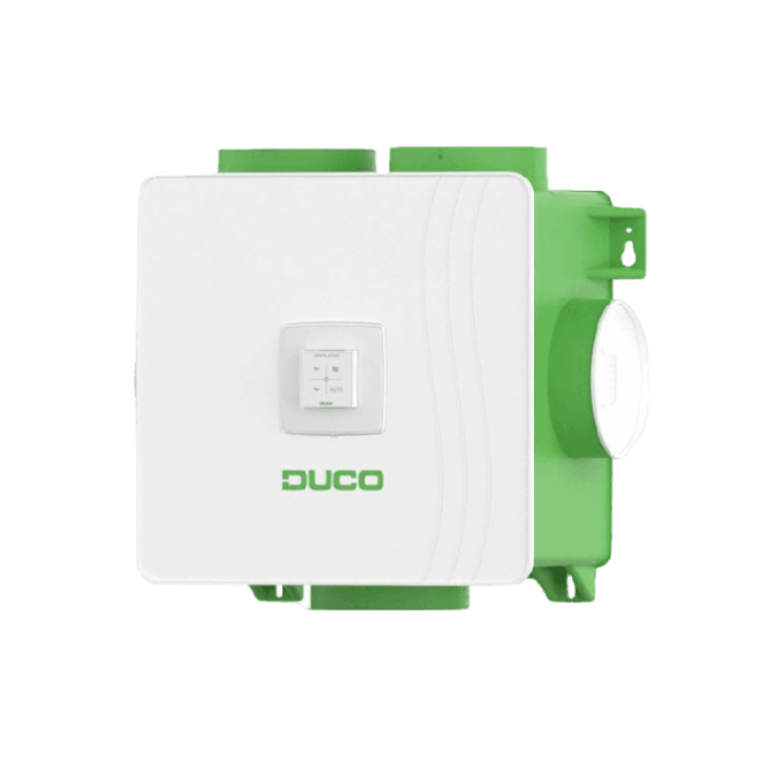 DucoBox Reno All-In-One set - Randaarde + RF bediening, 1x CO2 sensor & 1x CO2 sensor zonder bediening 230V/Wired DucoBox Reno All-In-One set - Randaarde + RF bediening, 1x CO2 sensor & 1x CO2 sensor zonder bediening 230V/Wired