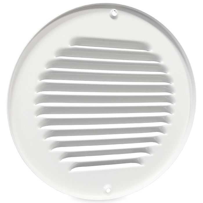 Aluminium rond schoepenrooster WIT opbouw - 175mm (1-R175W)