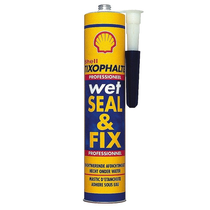 Shell Tixophalte Wet Seal & Fix - Dak en (spiro)kanaal afwerking - ZWART