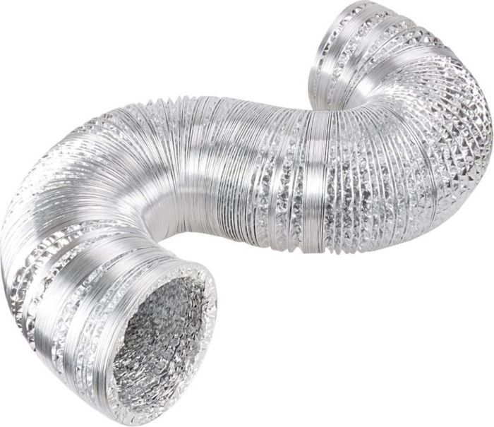 Flexibele ventilatieslang ongeïsoleerd - aluminium - Ø 100mm - lengte 3 meter