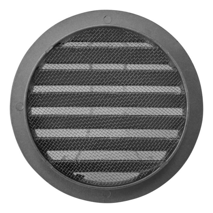 Rond buitenluchtrooster aluminium Ø125mm met fijnmazig gaas