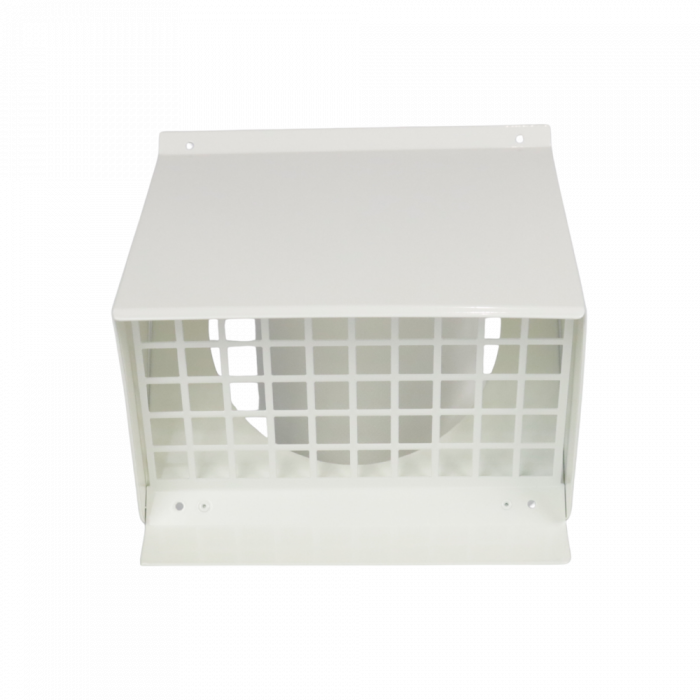 Gevelkap aluminium - hoge doorlaat (geschikt voor WTW) - voor buis 200 t/m 250mm - Wit