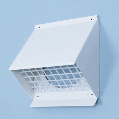 Gevelkap aluminium - hoge doorlaat (geschikt voor WTW) - voor buis 125 t/m 150mm - Wit