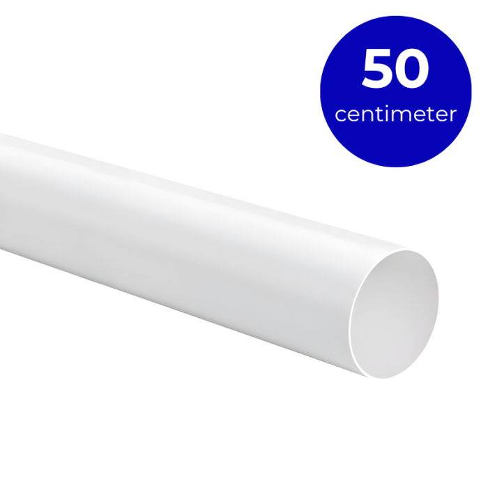 Kunststof ventilatiebuis rond Ø 125mm - Lengte 50cm