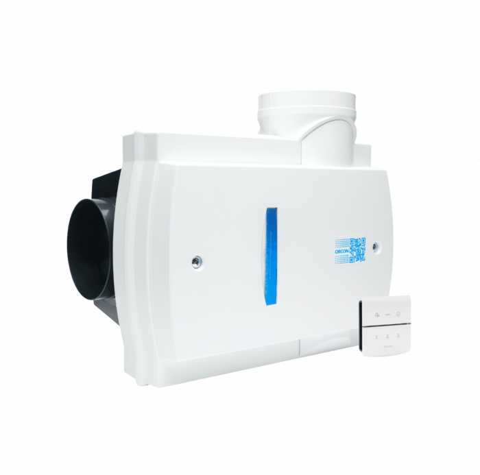 Orcon Compact-10RH - 355m3/h - randaarde - met ingebouwde vochtsensor en afstandsbediening 15RF Orcon Compact-10RH - 355m3/h - randaarde - met ingebouwde vochtsensor en afstandsbediening 15RF
