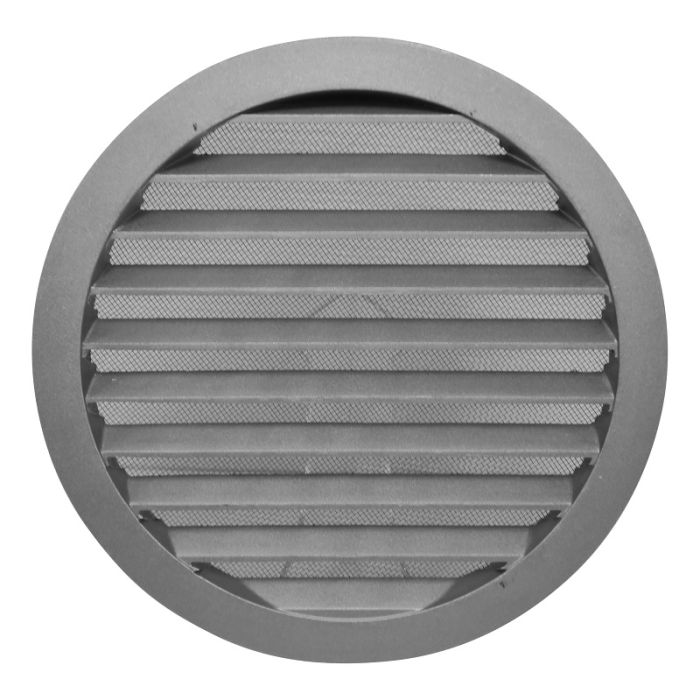 Rond buitenluchtrooster aluminium Ø250mm met fijnmazig gaas Rond buitenluchtrooster aluminium Ø250mm met fijnmazig gaas