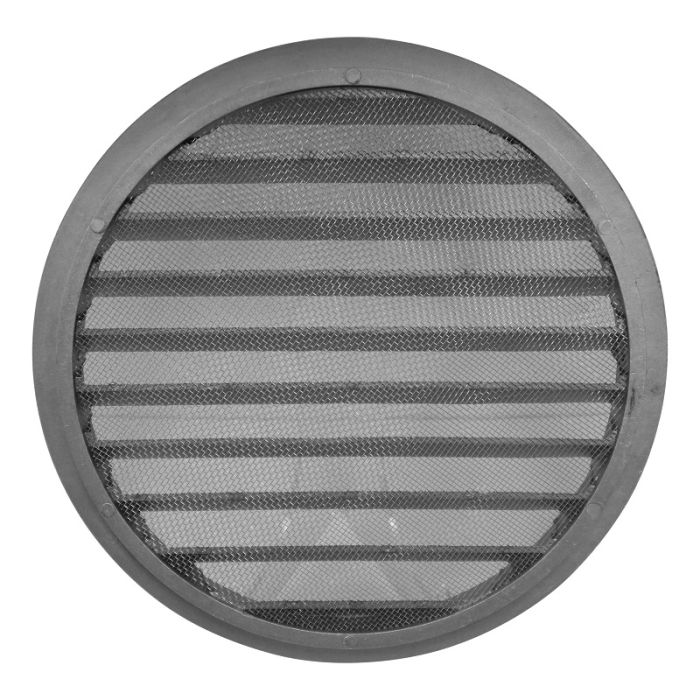 Rond buitenluchtrooster aluminium Ø250mm met fijnmazig gaas Rond buitenluchtrooster aluminium Ø250mm met fijnmazig gaas