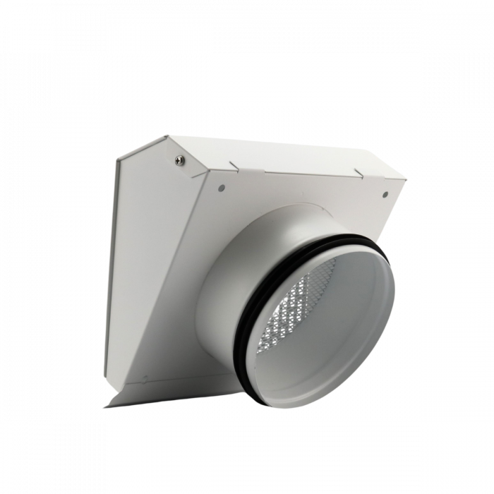 Whisper Luxe Design Gevelkap 125mm - AFVOER - WIT