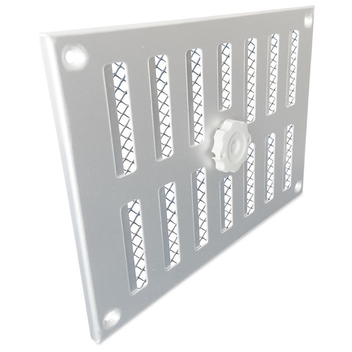 Aluminium afsluitbaar schuifrooster opbouw 215 x 150mm - ALU