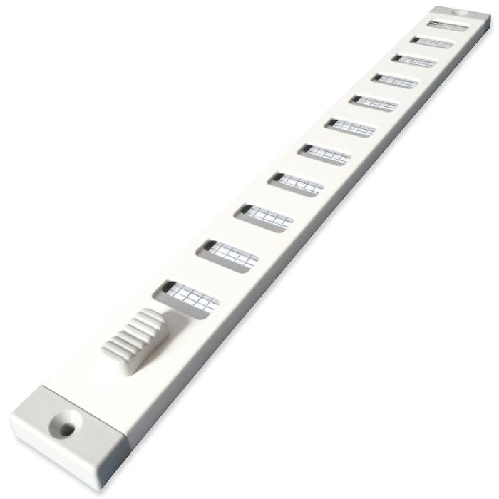 Aluminium afsluitbaar schuifrooster opbouw 300 x 30mm - WIT