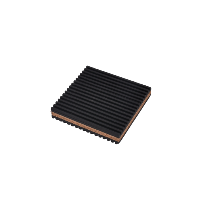 Rubberen anti-vibratie pad - Kurk - 100x100x20 mm