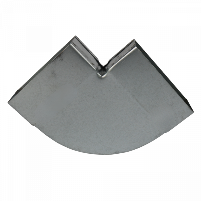 Rechthoekige korte (instort) bocht 90º horizontaal - 200mm x 40mm