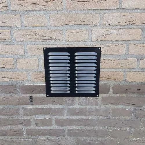 Aluminium schoepenrooster opbouw 300 x 300mm - ZWART (1-3030Z) Aluminium schoepenrooster opbouw 300 x 300mm - ZWART (1-3030Z)