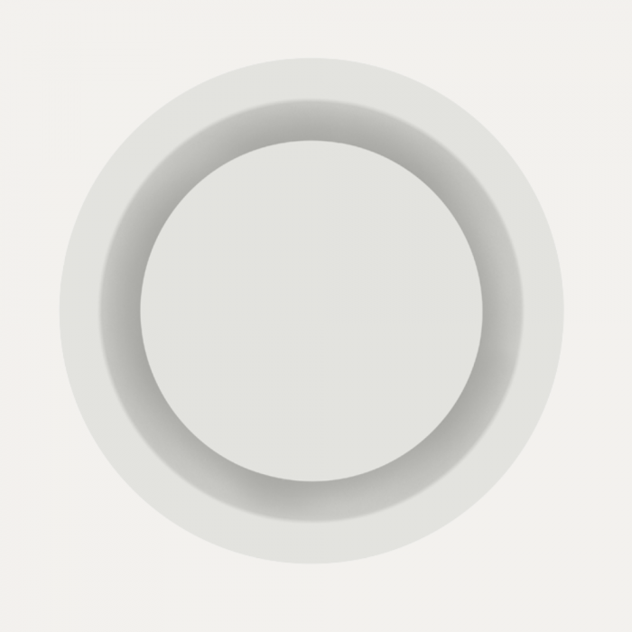 Pradovent -trim- Ø 100mm design ventiel (afvoer) - 50 m3/h Pradovent -trim- Ø 100mm design ventiel (afvoer) - 50 m3/h