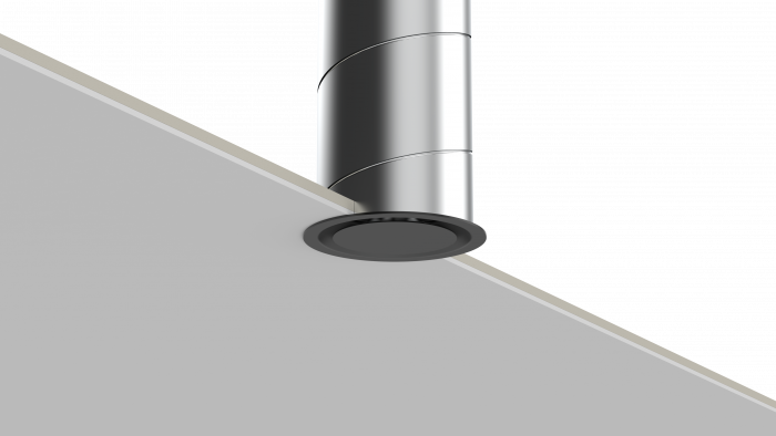 Pradovent - trim - Ø 100mm design ventiel (afvoer) - 50 m3/h - Zwart