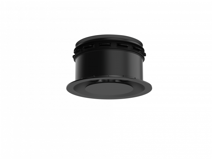 Pradovent - trim - Ø 100mm design ventiel (afvoer) - 50 m3/h - Zwart