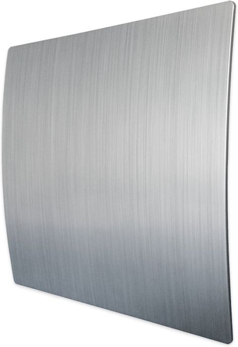 Design ventilatierooster vierkant (afvoer & toevoer) Ø125mm - kunststof - zilver