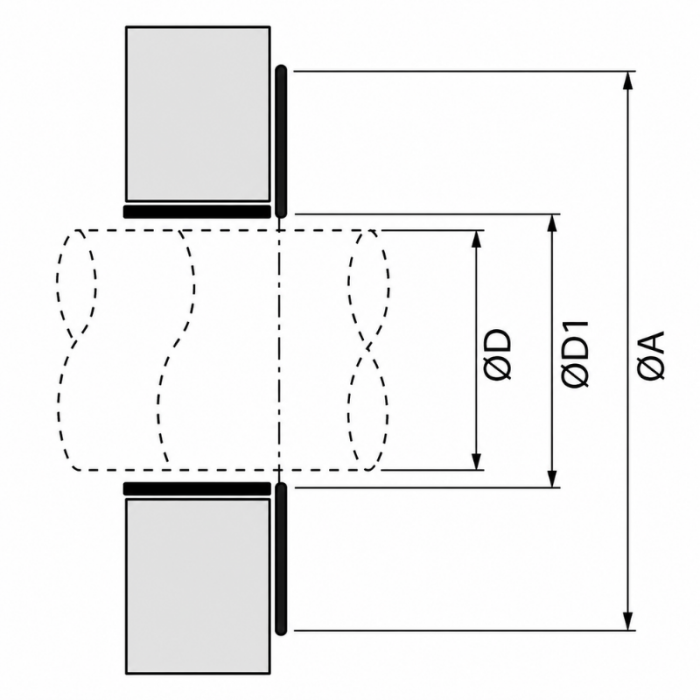 Afwerkrozet Ø125mm - zwart Afwerkrozet Ø125mm - zwart
