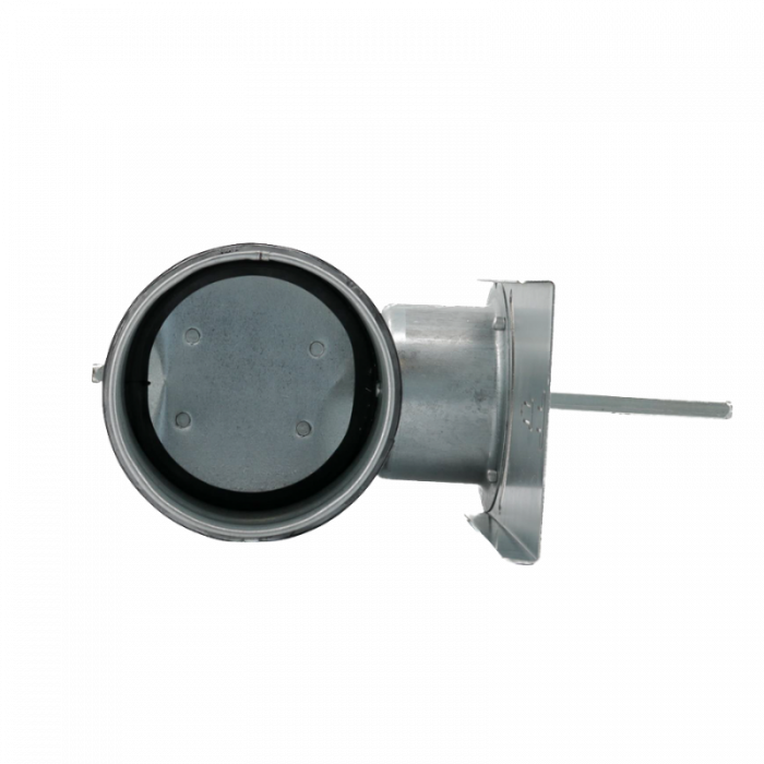 Regelklep Ø 160mm met motorstoel voor montage servomotor - luchtdicht - met afdichtingsrubber