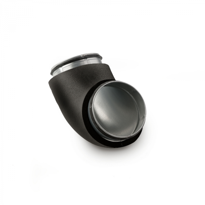 Geïsoleerde bocht 90º - Ø 160mm - geperst - SAFE