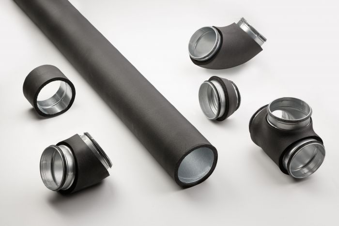 Geïsoleerde spirobuis - Ø 200mm - staal - 90cm - 13mm isolatie