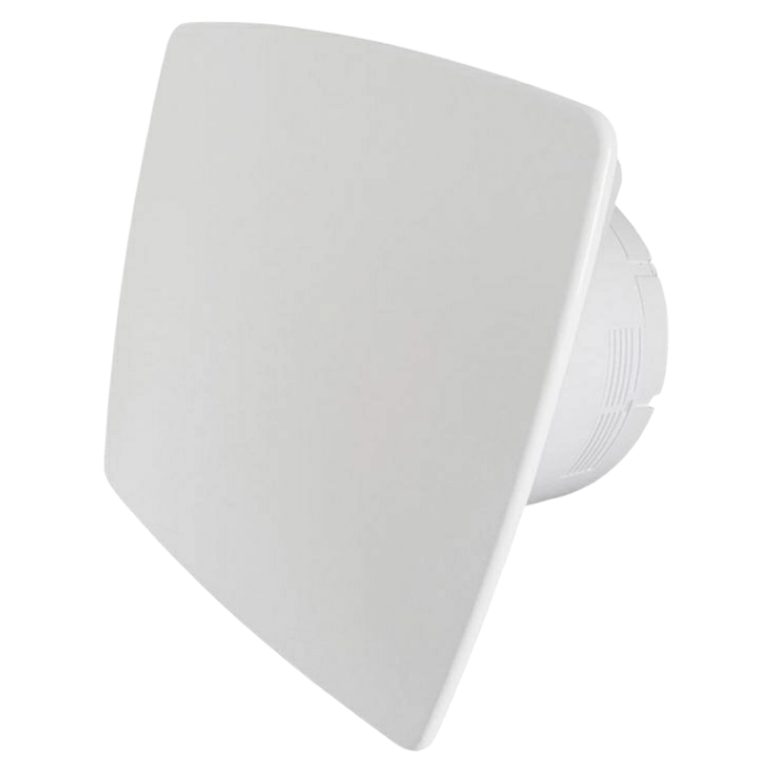 Whisper pro-design badkamerventilator - Ø100mm - met nalooptimer en vochtsensor - bold line - kunststof - wit