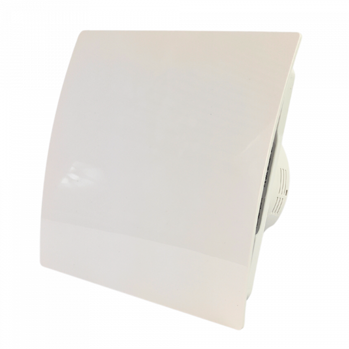 Whisper Pro-Design badkamerventilator - Ø100mm - met nalooptimer - gebogen kunststof - wit