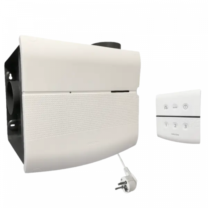 Orcon MVS-15RHB woonhuisventilator - 550 m3/h - randaarde - met ingebouwde vochtsensor - met RF-afstandsbediening