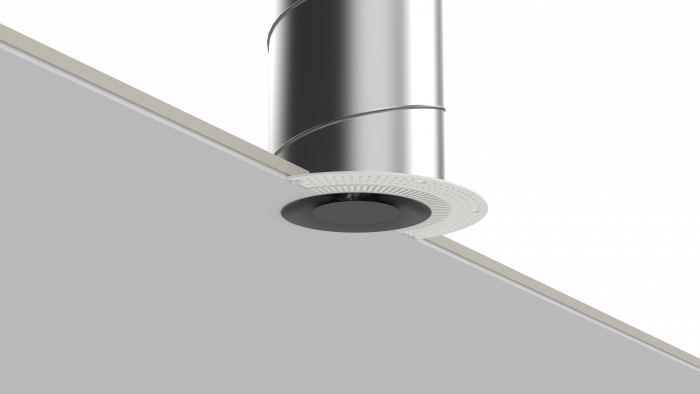 Pradovent -trimless- instucbaar ventiel (toevoer & afvoer) - Ø 125mm - Zwart