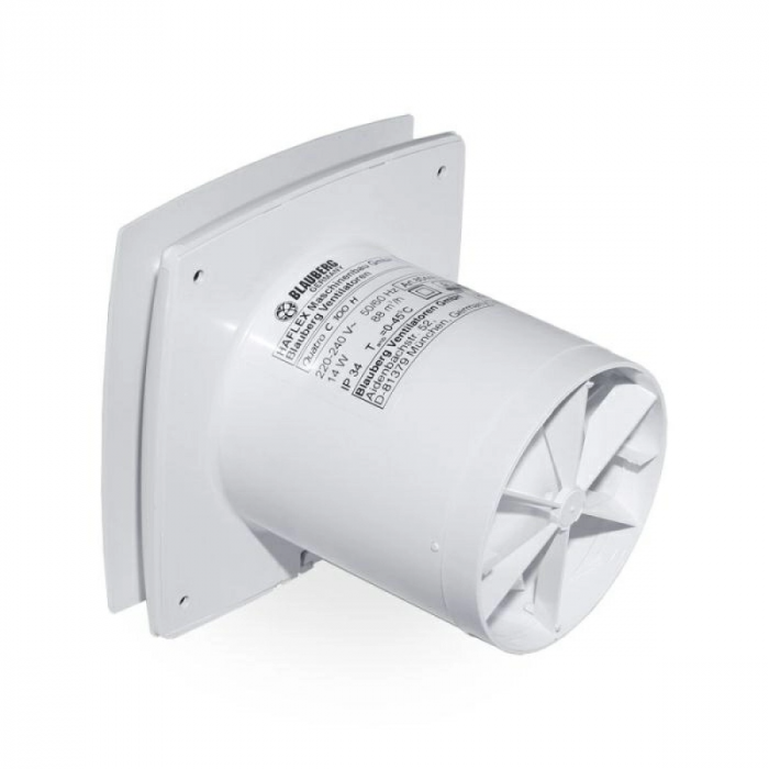 Blauberg Quatro C badkamer ventilator - Ø125mm - MET TIMER + VOCHTSENSOR