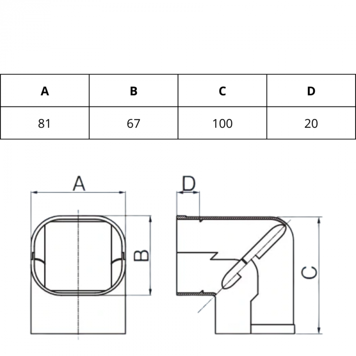 Lange stijgende bocht 90 graden - Antraciet Lange stijgende bocht 90 graden - Antraciet