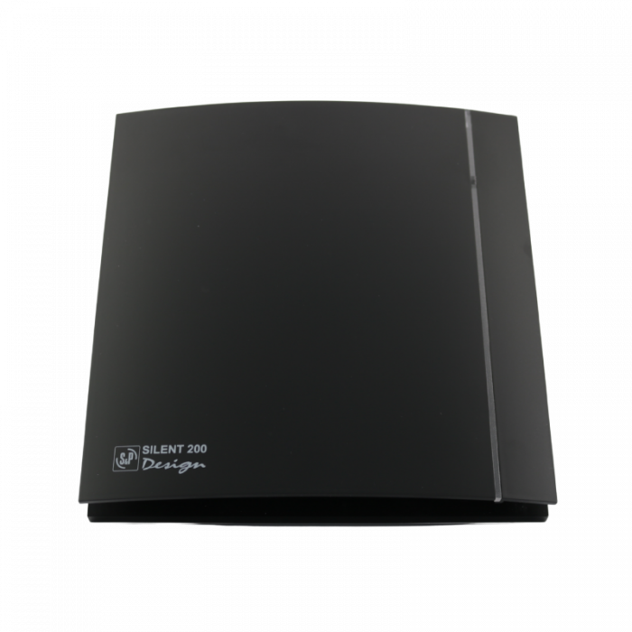 Design badkamerventilator Soler & Palau Silent (200CZ) - Ø 120mm - AAN/UIT - Mat Zwart