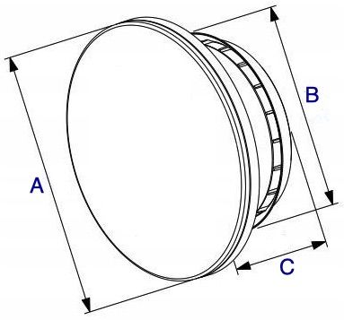 Whisper Designventiel 125mm kunststof - toevoer/afvoer - Zwart (mat)