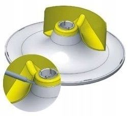 Whisper Designventiel 125mm kunststof - toevoer/afvoer - WIT RAL9016