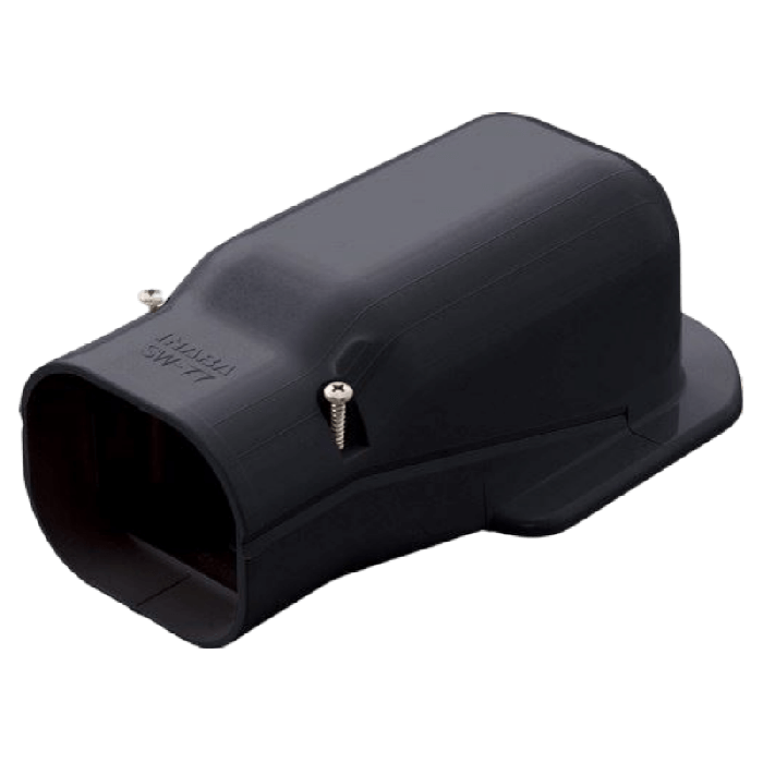 Airco muur afdekkap - ZWART (SW-77-K)