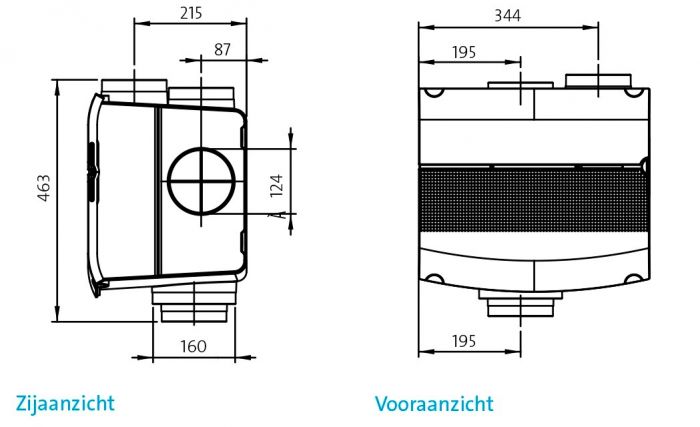 Orcon woonhuisventilator MVS-15RH CO2B Max - 550 m3/h - met vocht, CO2 ruimte en temperatuur sensoren Orcon woonhuisventilator MVS-15RH CO2B Max - 550 m3/h - met vocht, CO2 ruimte en temperatuur sensoren