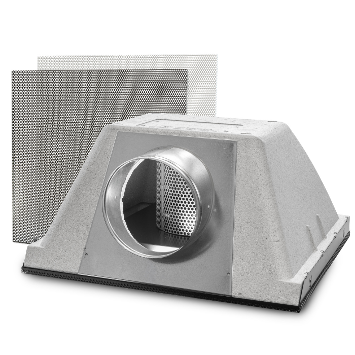 "EasyPlenum" voor LUCHTTOEVOER- aansluiting 160mm - met geperforeerd rooster